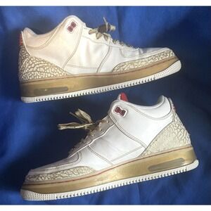 Size 10 - Nike Air Jordan Fusion 3 Premier White Gold Best On Mars 333798-161